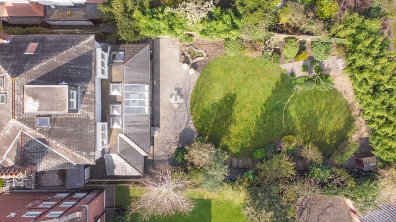 Cool aerial shot of luxury home